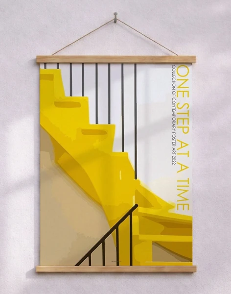 Grafisk poster - den gula trappan