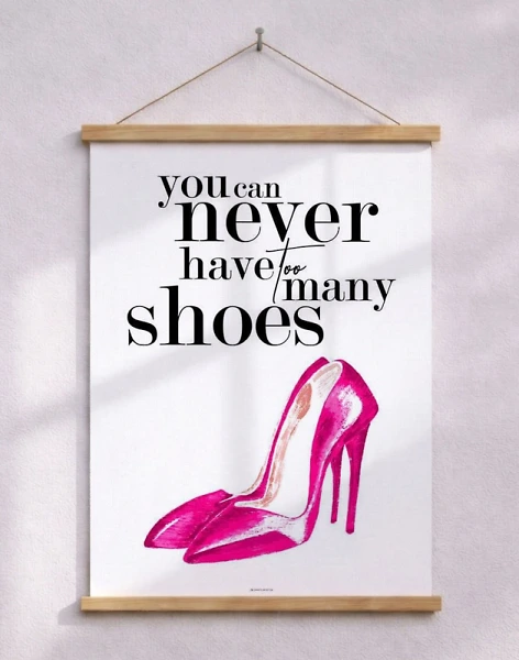 Übercool poster med rosa stilettklackar