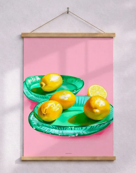 Färgglad affisch - Lemon plates