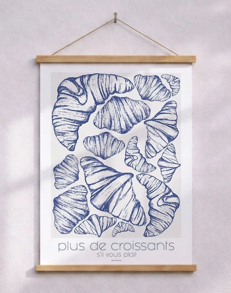 Plus de croissants - Matposter för köket