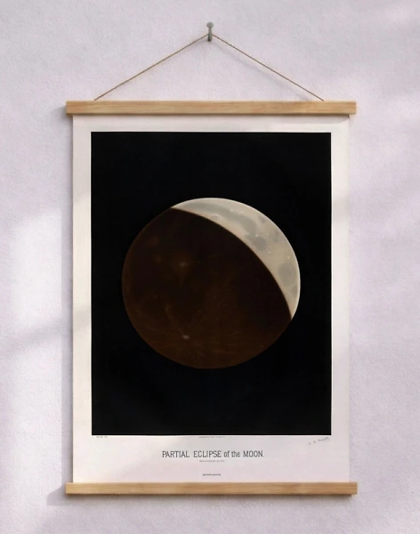 Trouvelot - Partial Eclipse of the Moon