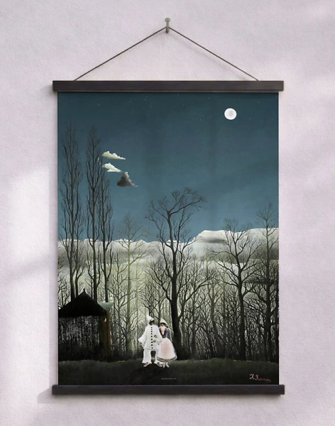 Carnival Evening - Retroaffisch av Henri Rousseau