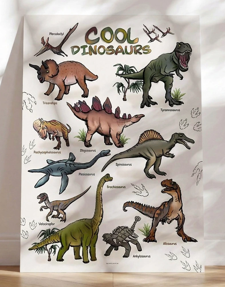 Dinosaurieposter för barn
