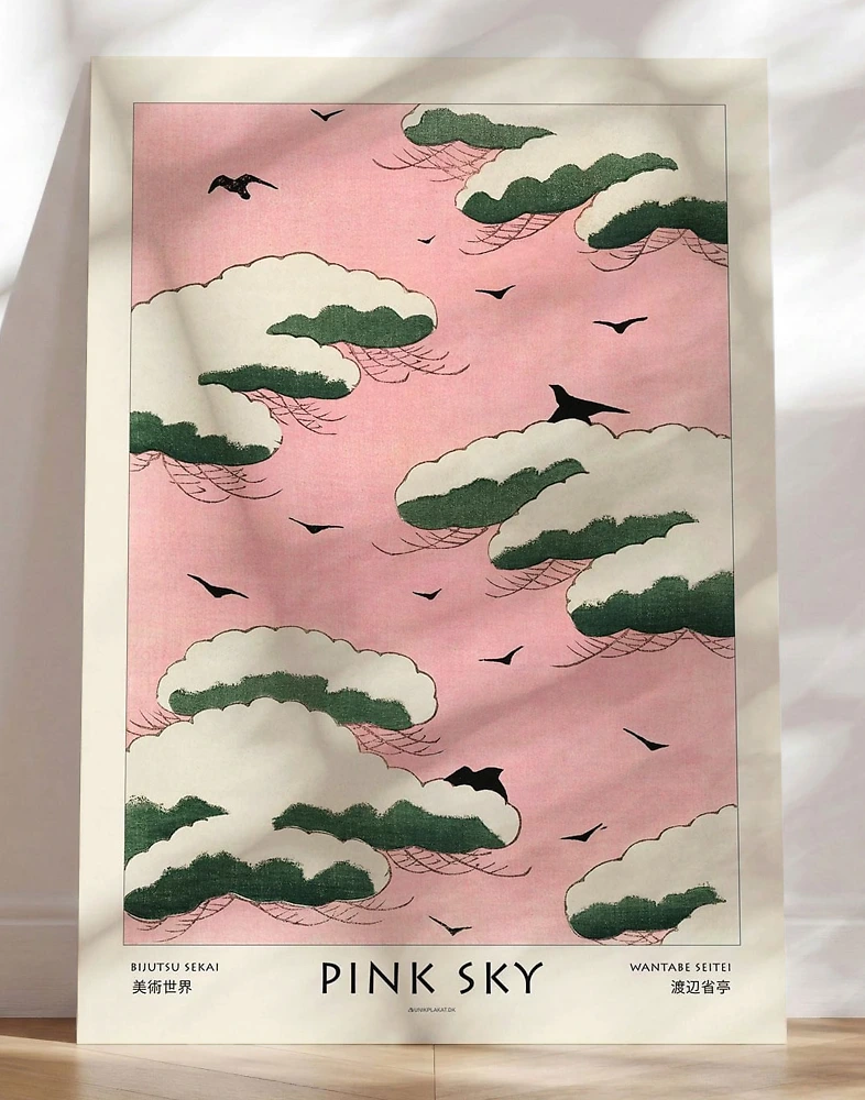 Wantabe Seitei - Rosa himmel affisch