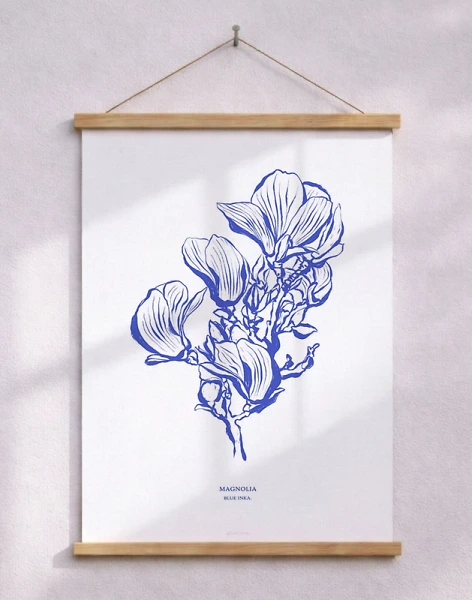 Konstaffisch - blå magnolia