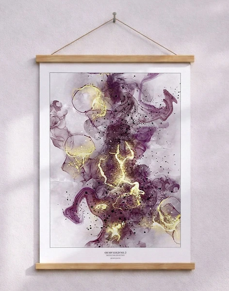 Oh my gold no. 2 - konstaffisch med grafisk guldeffekt