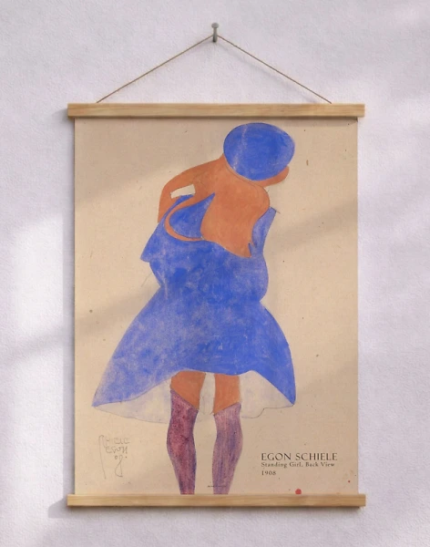Egon Schiele - Standing Girl, Back View