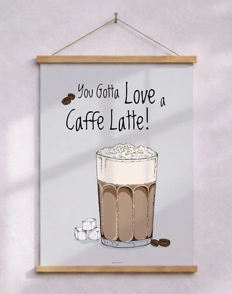 Kaffeaffisch - Caffe Latte