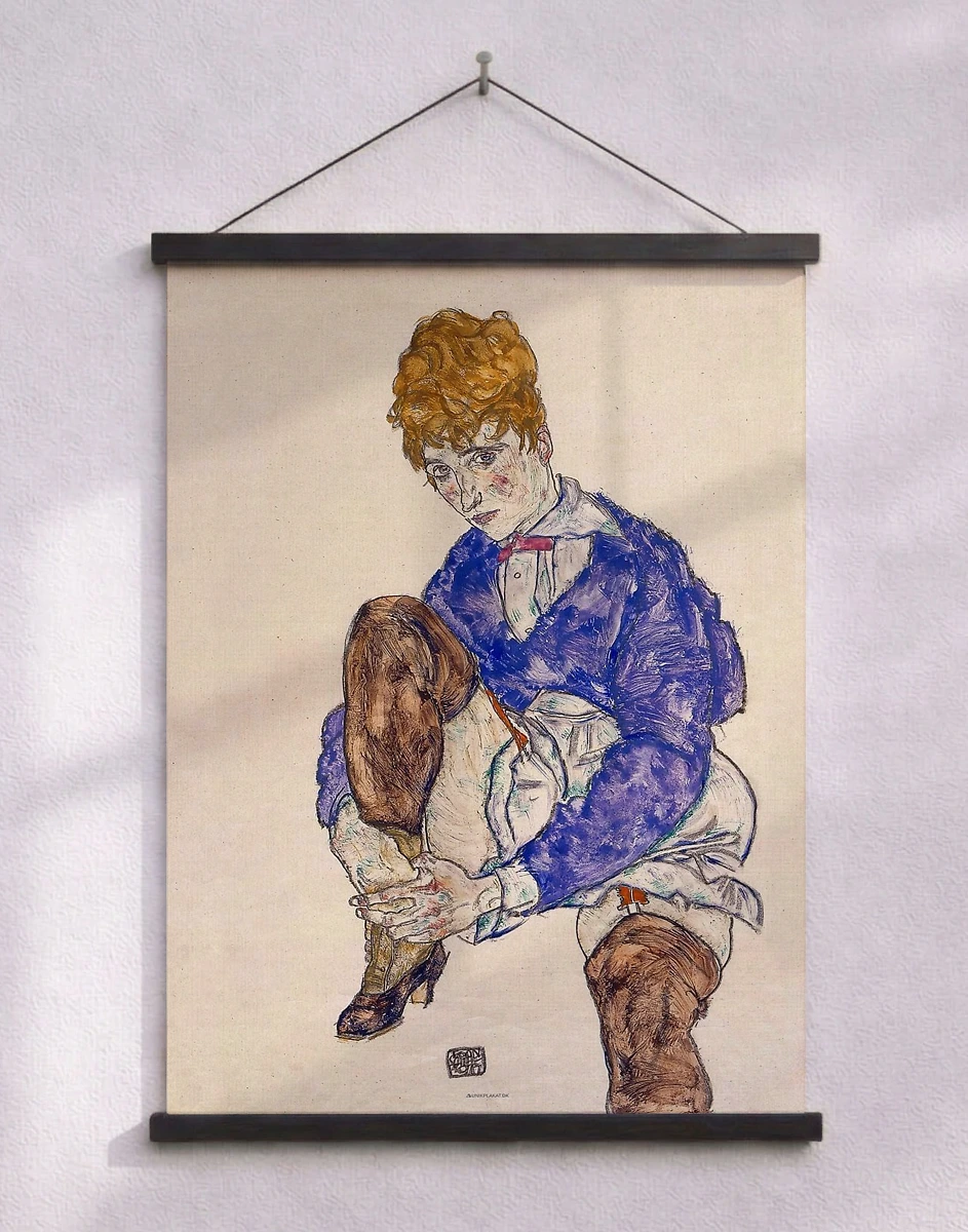 Egon Schiele - Porträtt av konstnärens hustru