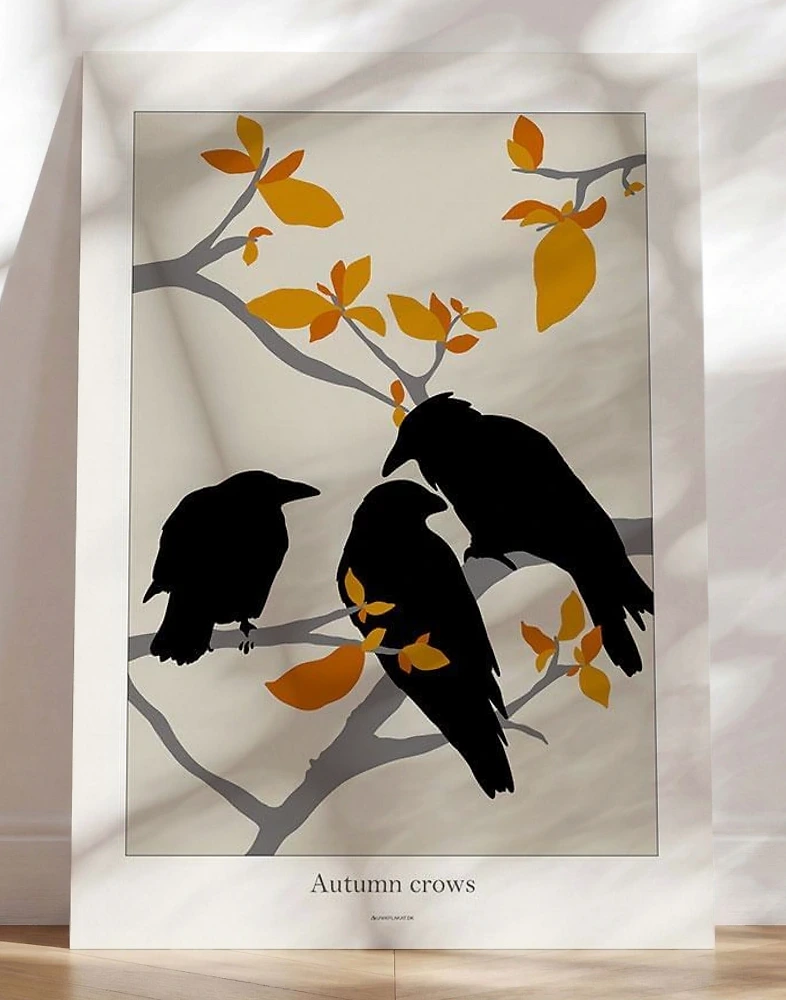 Grafisk poster med kråkor