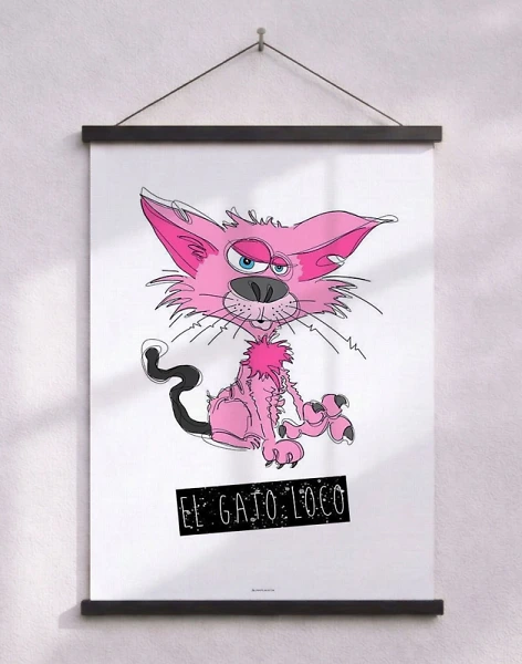Färgglad affisch - El Gato Loco