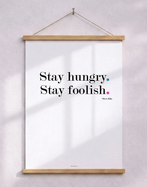 Affisch med Steve Jobs citat
