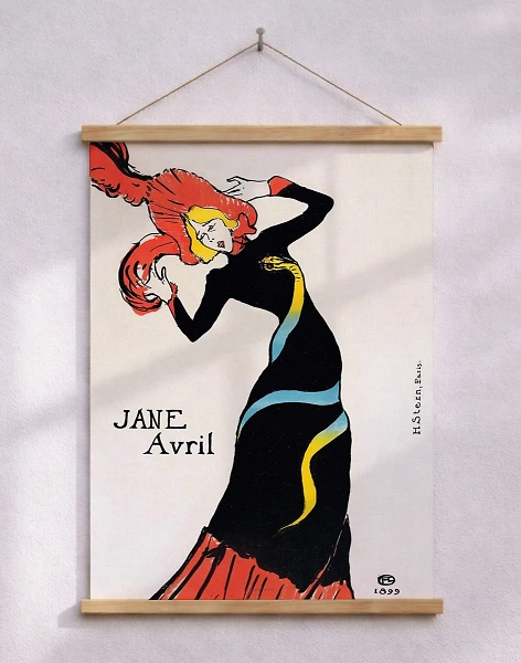 Jane Avril plakat af Henri de Toulouse Lautrec