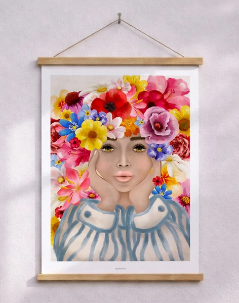 Flower art poster - Grow your mind