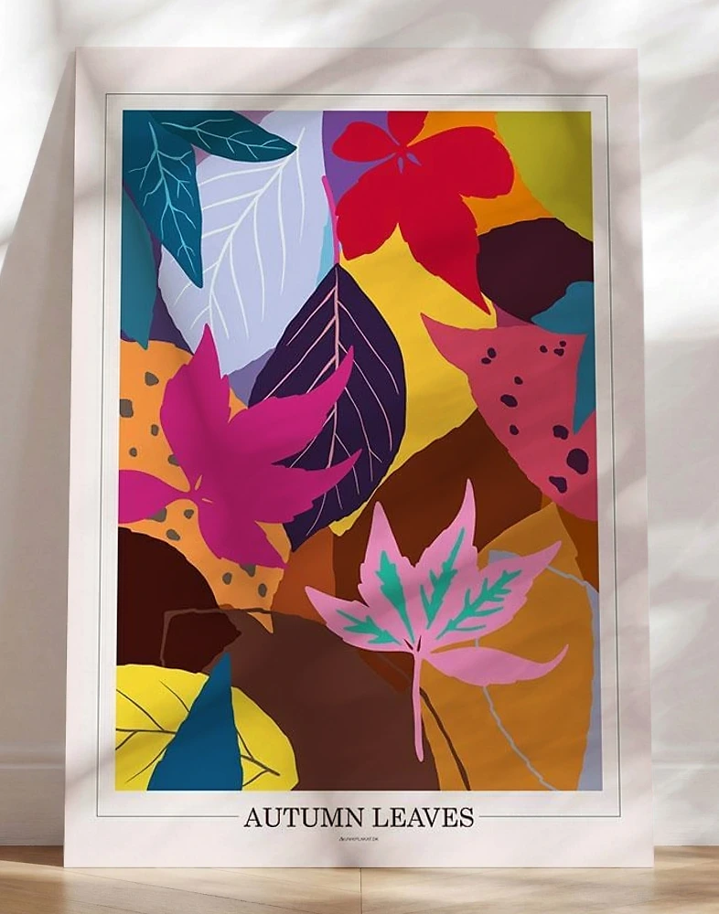 Poster med höstlöv