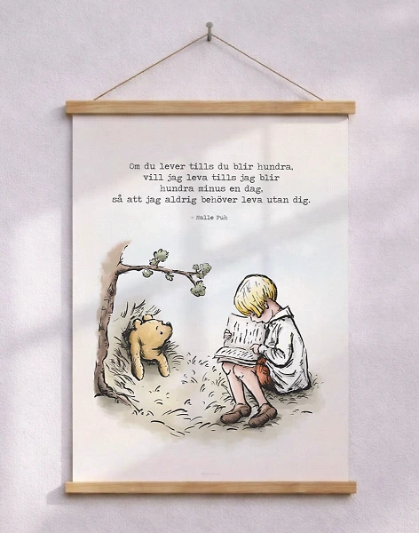 Nalle Puh poster - 100 minus ett