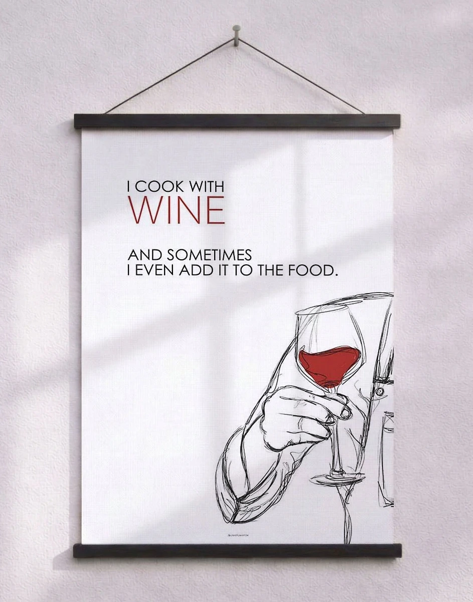 Vinposter med text