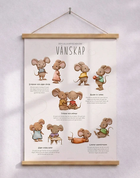 Vänskapsposter - samtalsposter om vänskap för barn