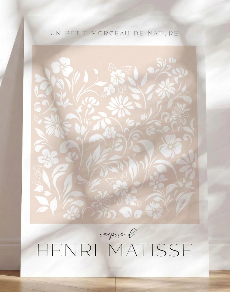 Matisse-inspirerad poster med blommönster