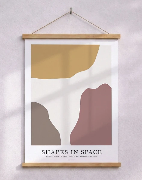 Shapes in space no. 2 - grafisk affisch