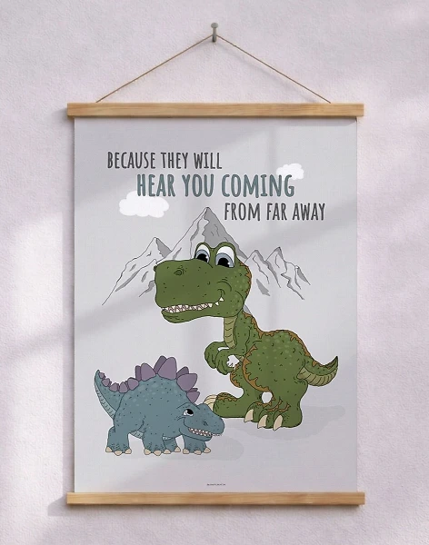 Härlig dinosaurieposter
