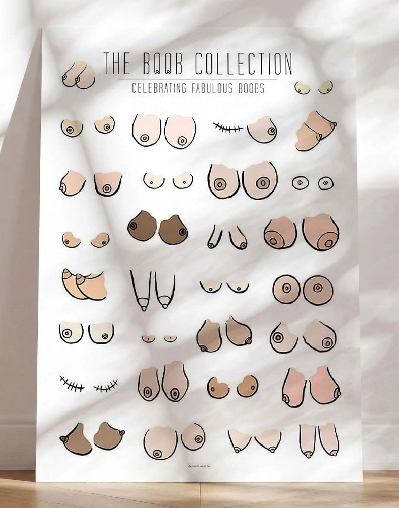 Poster med bröst - The Boob Collection