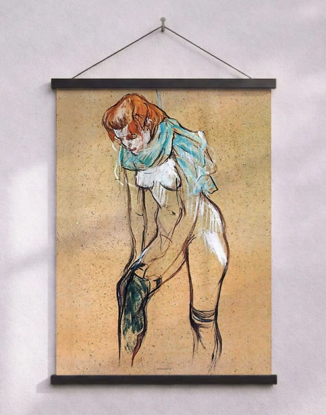 Henri de Toulouse-Lautrec - Woman Pulling on Her Stocking