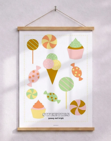 Barnaffisch - Sweeties