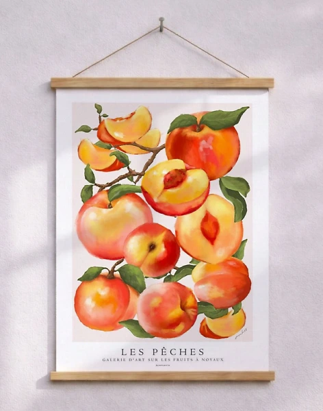 Les pêches - Konstaffisch med persikor