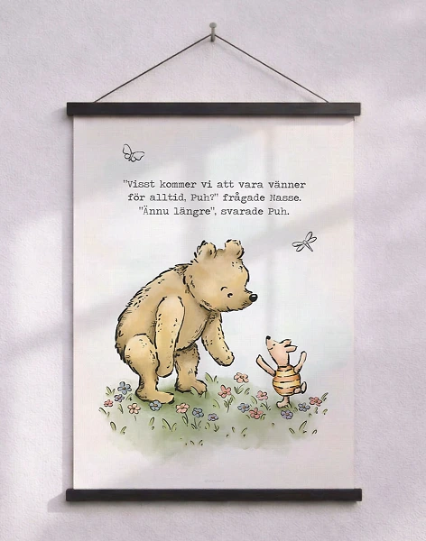 Nalle Puh-affisch – Vänner för alltid