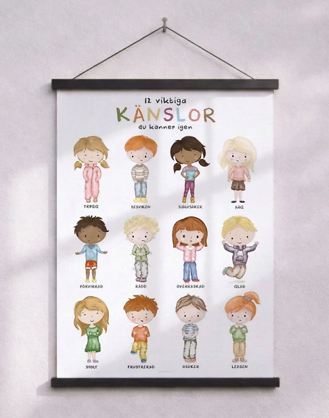 Känsloaffisch – Känslor alla barn känner igen