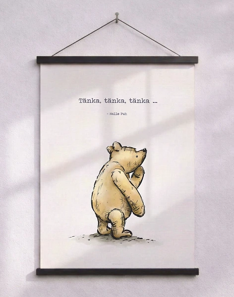 Nalle Puh affisch - Tänka