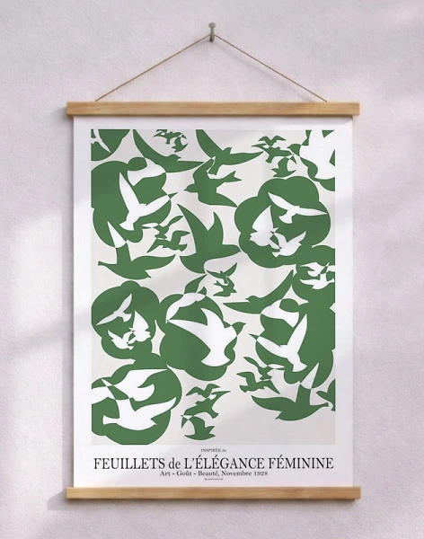 Green Peace Doves-affisch - inspirerad av Art-Goût-Beauté från 1928