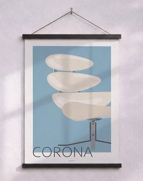 Grafisk poster - Corona stol