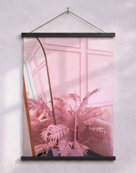 Grafisk affisch - pink room