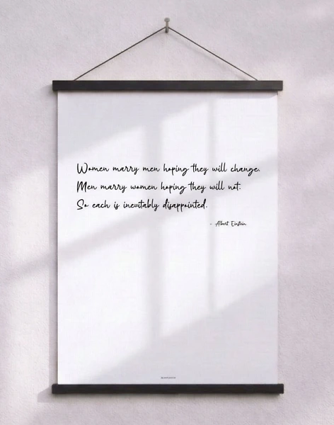Women marry men - rolig citatposter om kärlek