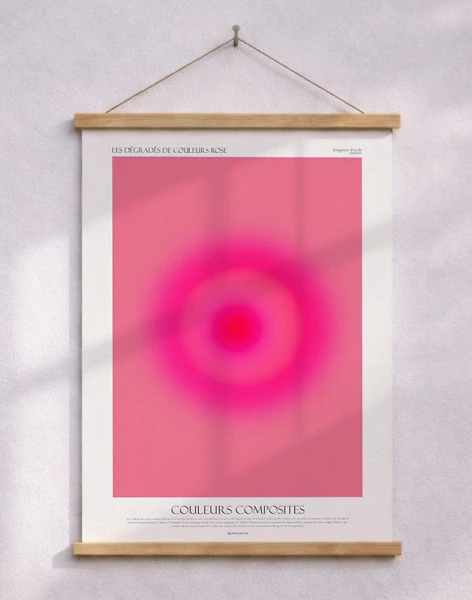 Rosa färgspektrum – färgglad rosa affisch