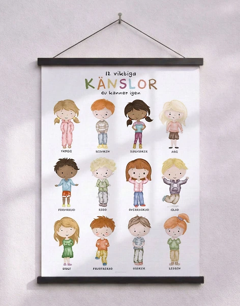 Känsloaffisch – Känslor alla barn känner igen