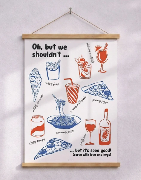 Retro-affisch för snabbmat