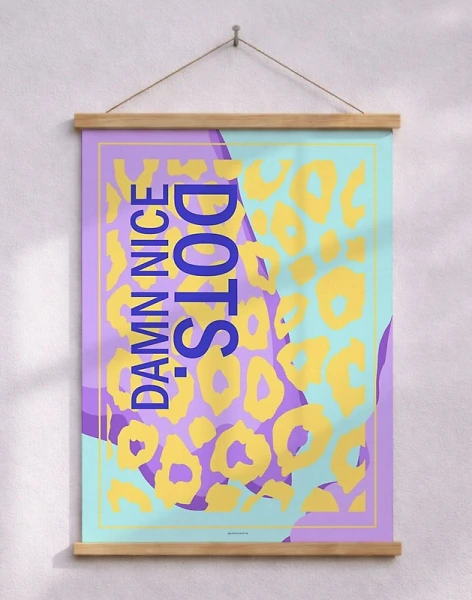 Grafisk affisch - Damn nice dots