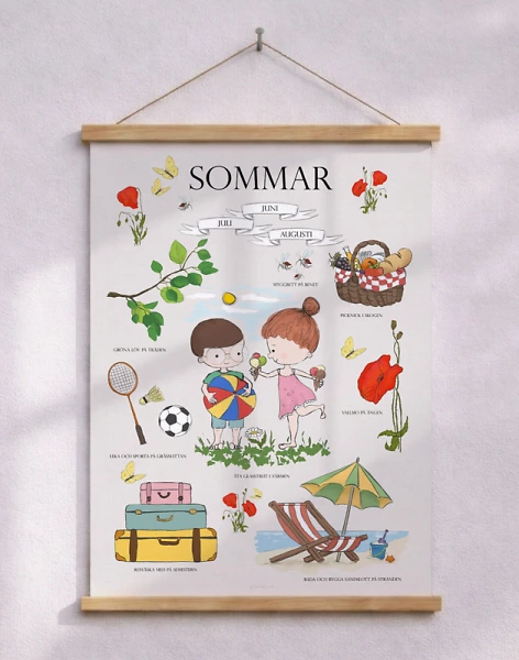 Sommarposter - barnposter med sommarmotiv