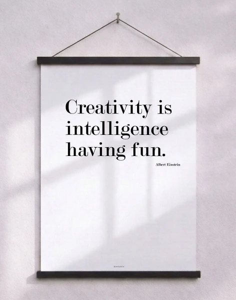 Affisch med Einstein citat