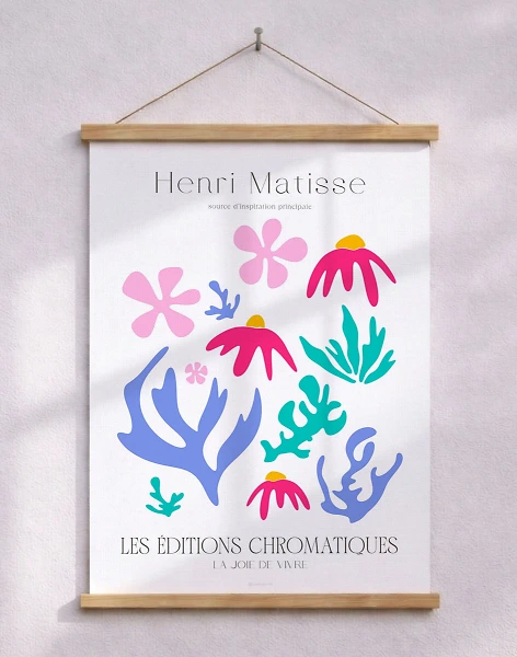 Farverig Matisse affisch - La Joie de Vivre