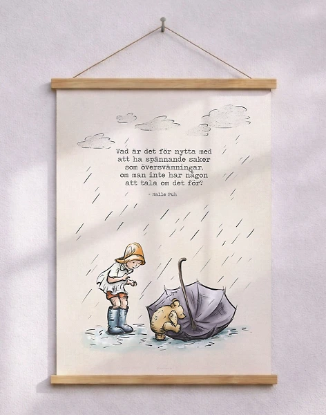 Nalle Puh poster - Någon att dela med