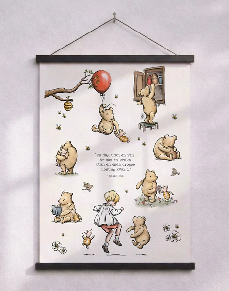 Nalle Puh poster - En dag utan vänner